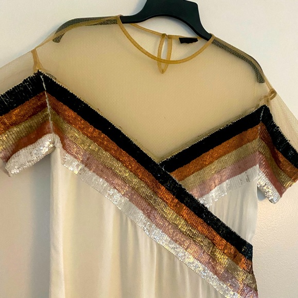 Free People sheer top sequin tee dress - Picture 3 of 3